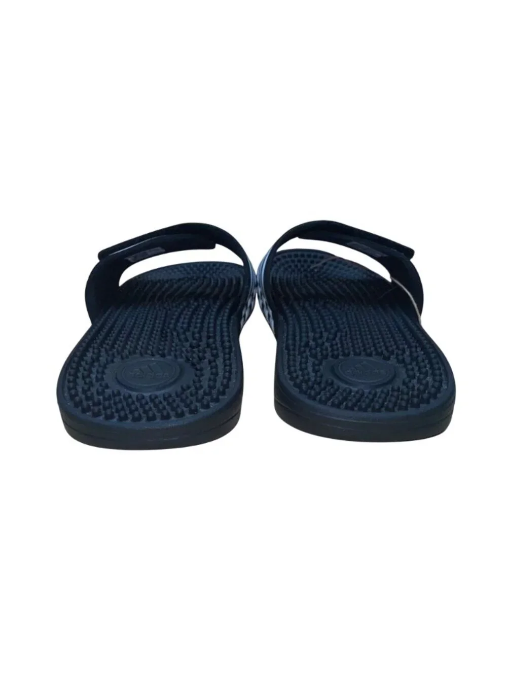 Adidas Men’s Black Synthetic Adjustable Adissage Slides Massage Sandals Size 7